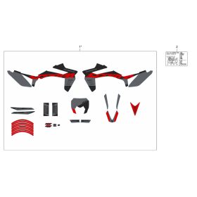 Teljes matrica szett  SCORPA 50CC RED ONE RS